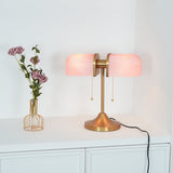 Ashby Retro Mushroom Table Lamp with Integrated LED and Metal Glass Body