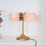 Ashby Retro Mushroom Table Lamp with Integrated LED and Metal Glass Body