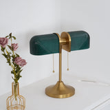 Ashby Retro Mushroom Table Lamp with Integrated LED and Metal Glass Body