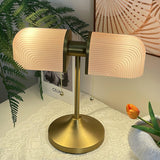 Ashby Retro Mushroom Table Lamp with Integrated LED and Metal Glass Body