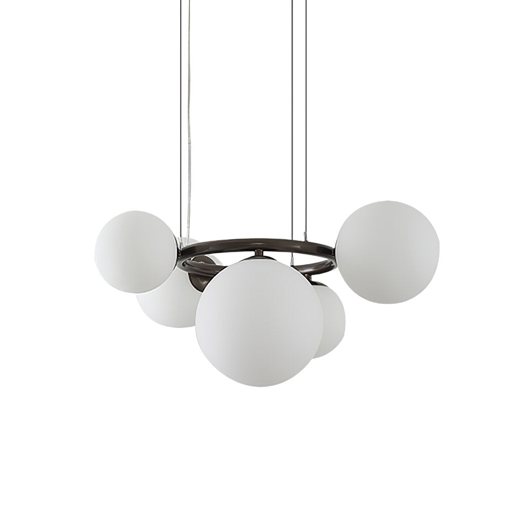 contemporary-brass-frame-chandelier-with-white-glass-shades-modern-multi-head-ceiling-light