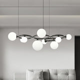 contemporary-brass-frame-chandelier-with-white-glass-shades-modern-multi-head-ceiling-light