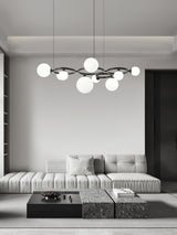 contemporary-brass-frame-chandelier-with-white-glass-shades-modern-multi-head-ceiling-light