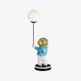 Creative Astronaut Planet Resin Table Lamp Modern Sculptural Bedside Lighting for Kids Room