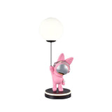 Creative Astronaut Planet Resin Table Lamp Modern Sculptural Bedside Lighting for Kids Room