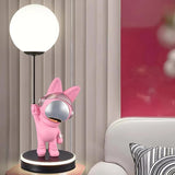Creative Astronaut Planet Resin Table Lamp Modern Sculptural Bedside Lighting for Kids Room