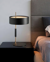 Modern Industrial Iron Desk Lamp with Cylindrical Shade for Workspace and Reading