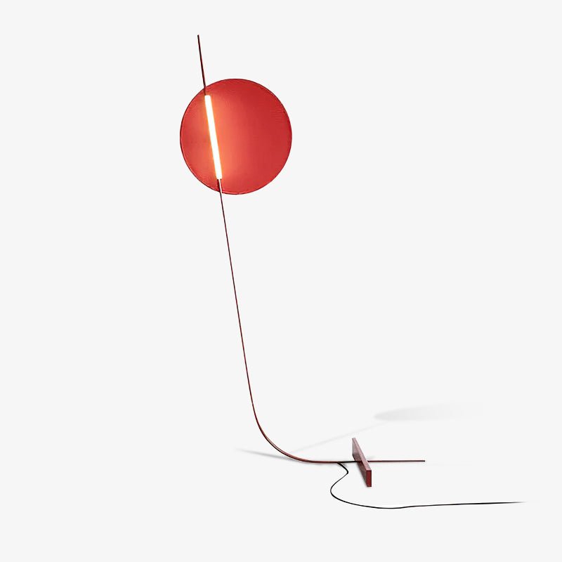 Red Athletes Tall Standing Floor Lamp Modern Minimalist LED Sculpture Light for Living Area