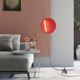 Red Athletes Tall Standing Floor Lamp Modern Minimalist LED Sculpture Light for Living Area