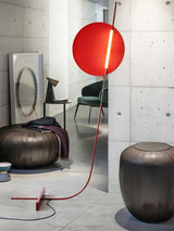 Red Athletes Tall Standing Floor Lamp Modern Minimalist LED Sculpture Light for Living Area