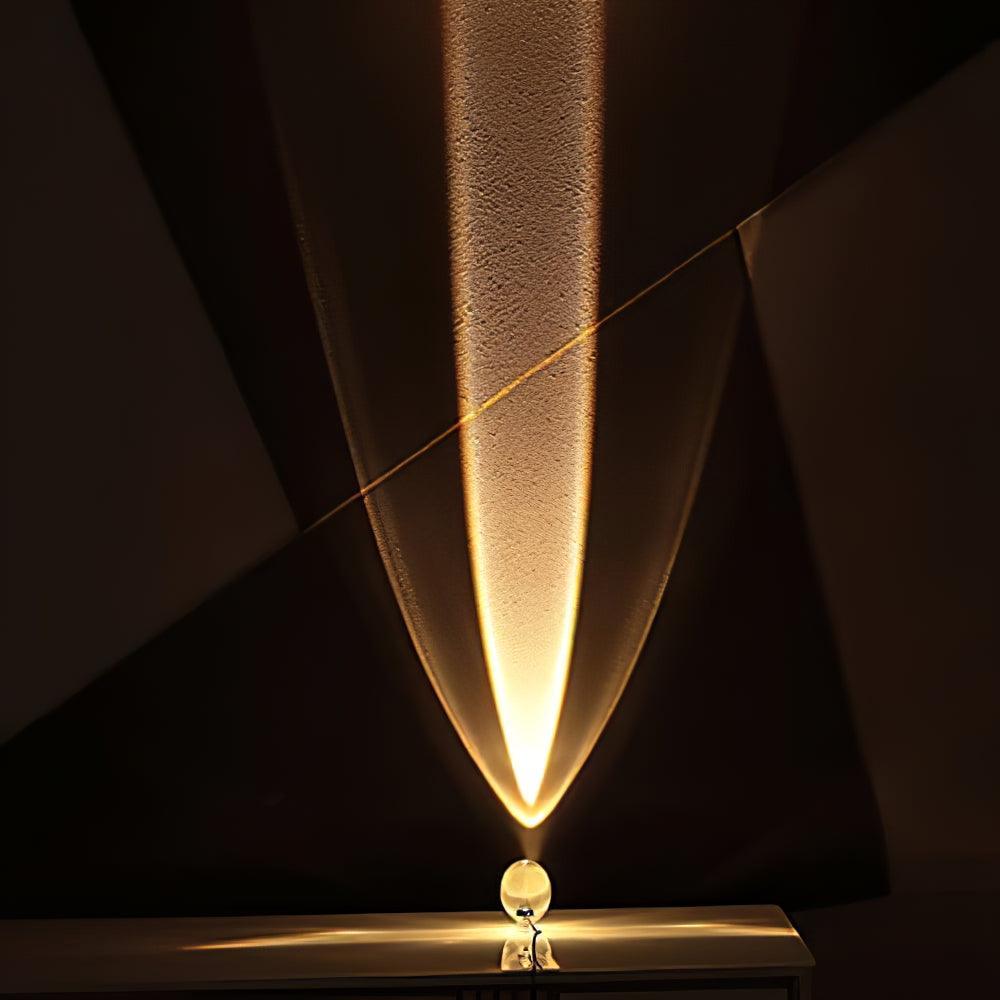 Atman Modern Crystal Oval LED Table Lamp for Bedside and Accent Lighting