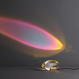 Atman Modern Crystal Oval LED Table Lamp for Bedside and Accent Lighting
