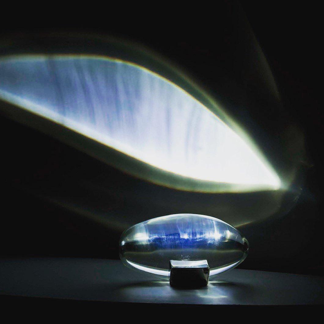 Atman Modern Crystal Oval LED Table Lamp for Bedside and Accent Lighting