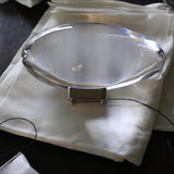 Atman Modern Crystal Oval LED Table Lamp for Bedside and Accent Lighting