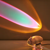 Atman Modern Crystal Oval LED Table Lamp for Bedside and Accent Lighting