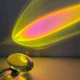 Atman Modern Crystal Oval LED Table Lamp for Bedside and Accent Lighting
