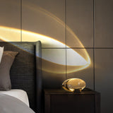 Atman Modern Crystal Oval LED Table Lamp for Bedside and Accent Lighting