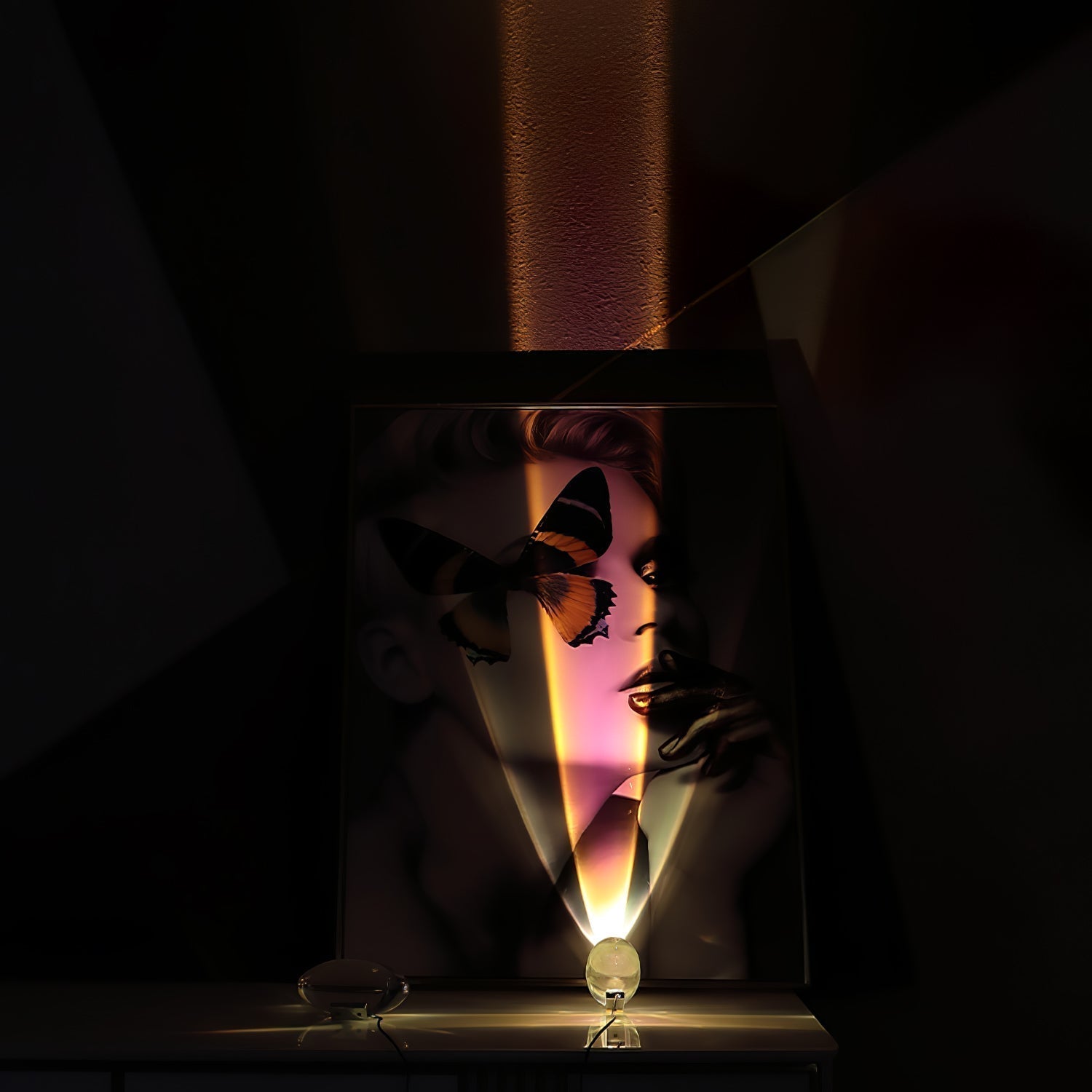 Atman Modern Crystal Oval LED Table Lamp for Bedside and Accent Lighting
