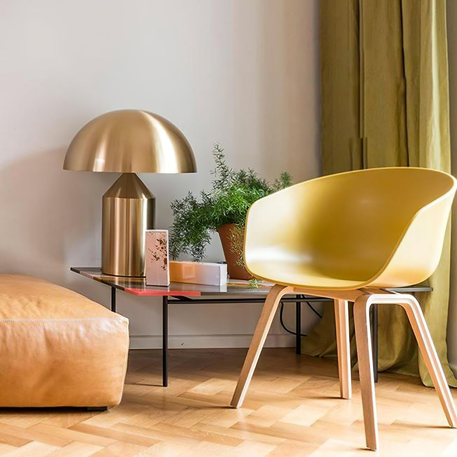 Modern Geometric Atollo Metal Table Lamp Mushroom Shape Accent Desk Light