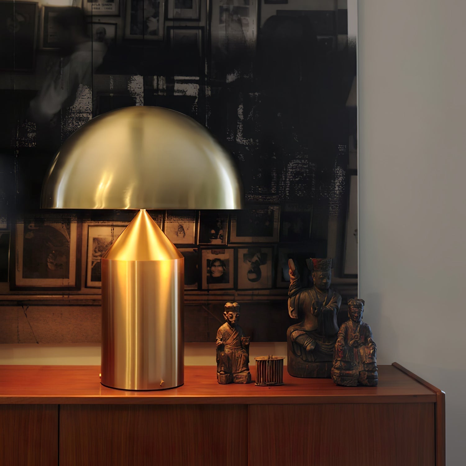 Modern Geometric Atollo Metal Table Lamp Mushroom Shape Accent Desk Light