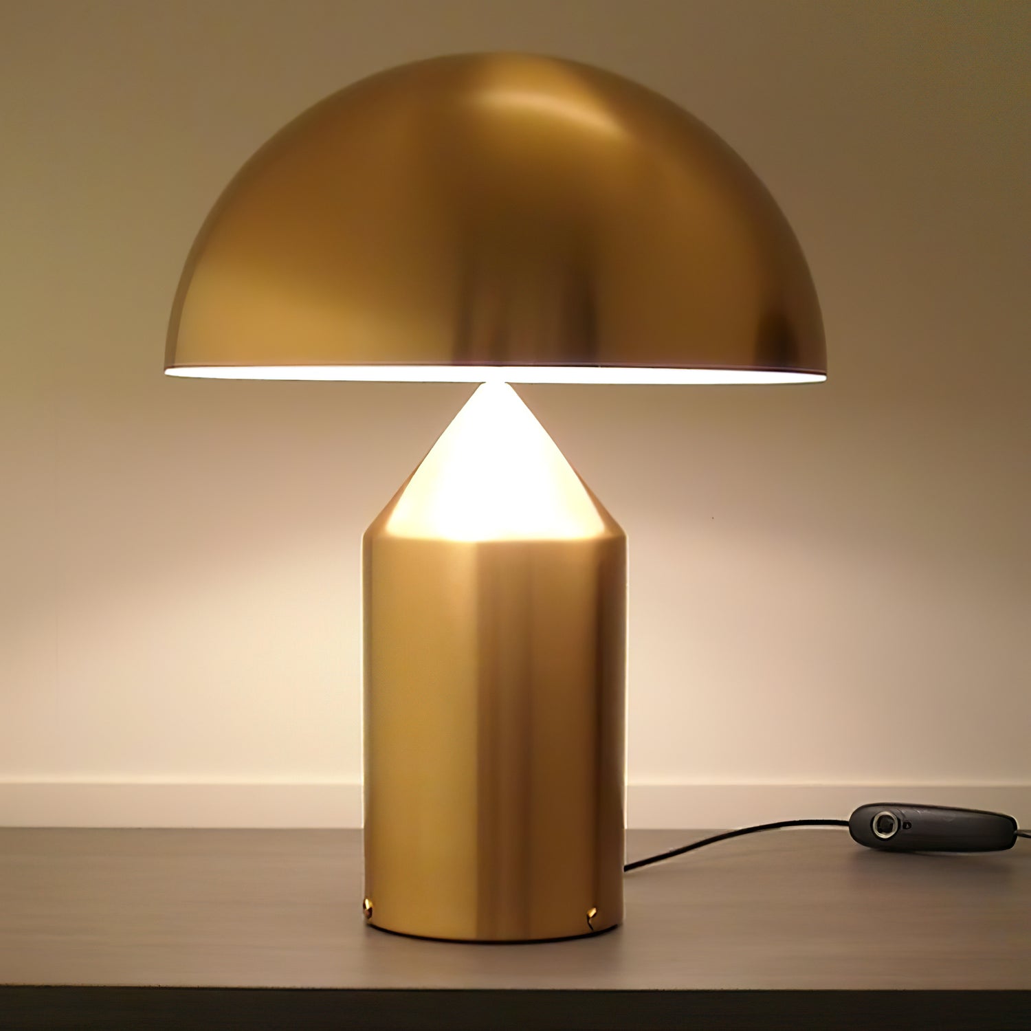 Modern Geometric Atollo Metal Table Lamp Mushroom Shape Accent Desk Light
