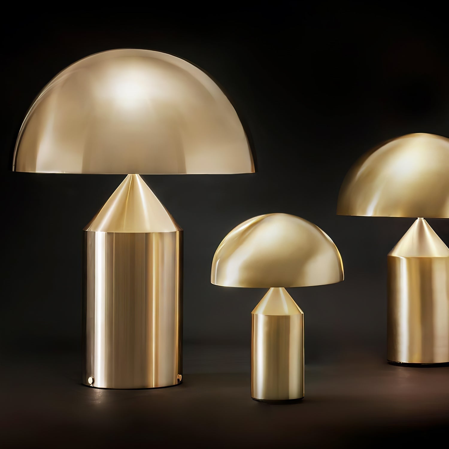 Modern Geometric Atollo Metal Table Lamp Mushroom Shape Accent Desk Light