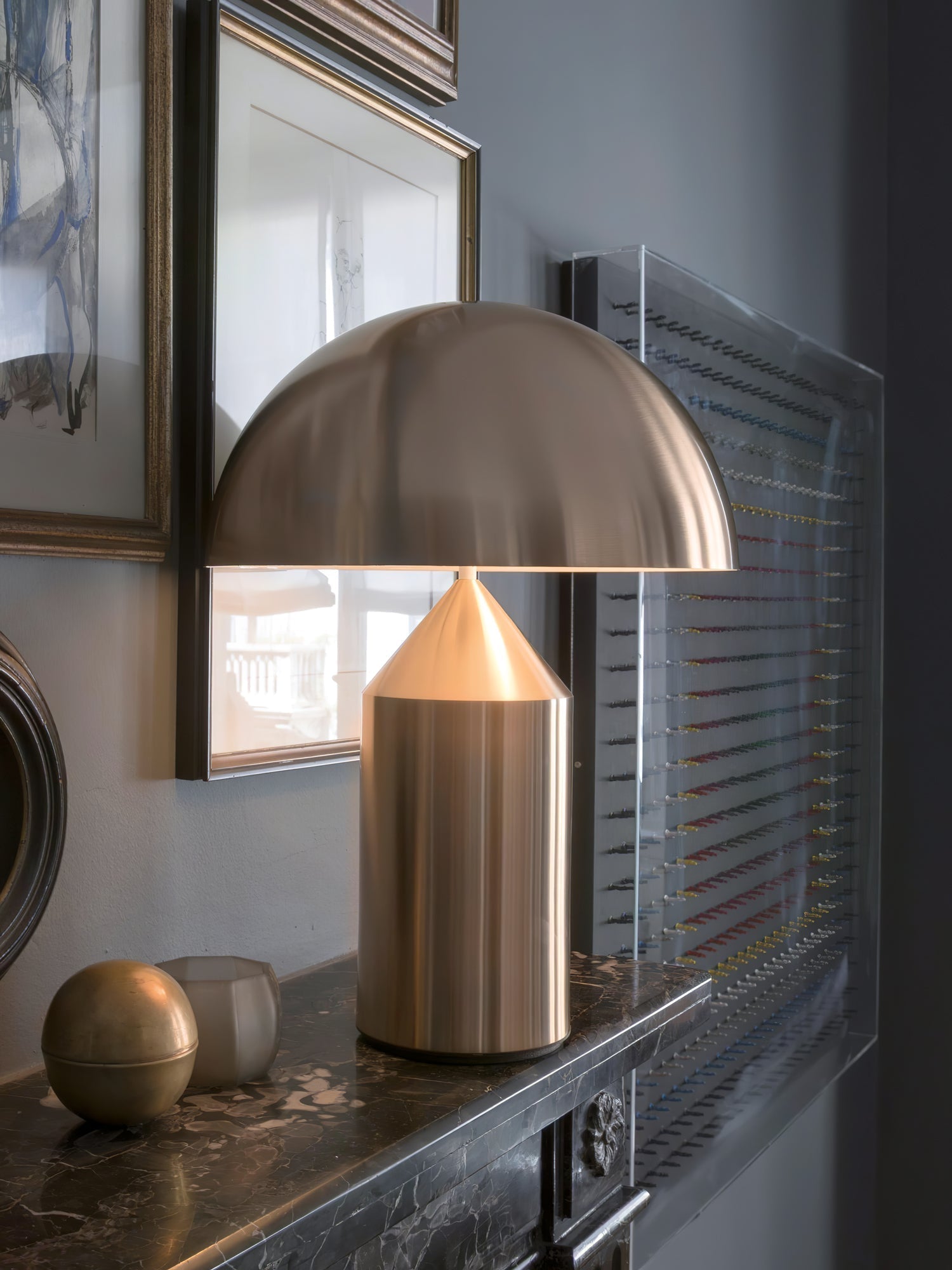 Modern Geometric Atollo Metal Table Lamp Mushroom Shape Accent Desk Light