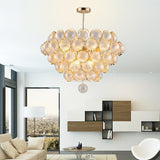 luxury-modern-glass-sphere-chandelier-with-spiral-ribbed-texture-and-satin-gold-finish