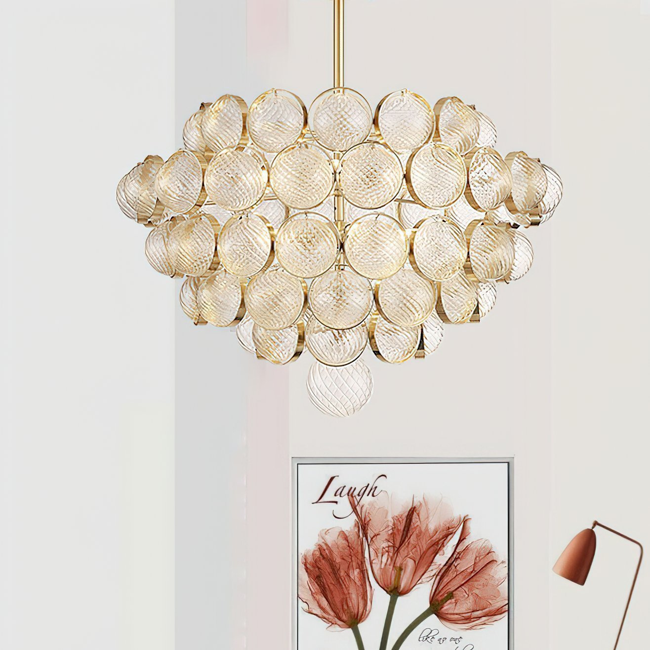 luxury-modern-glass-sphere-chandelier-with-spiral-ribbed-texture-and-satin-gold-finish