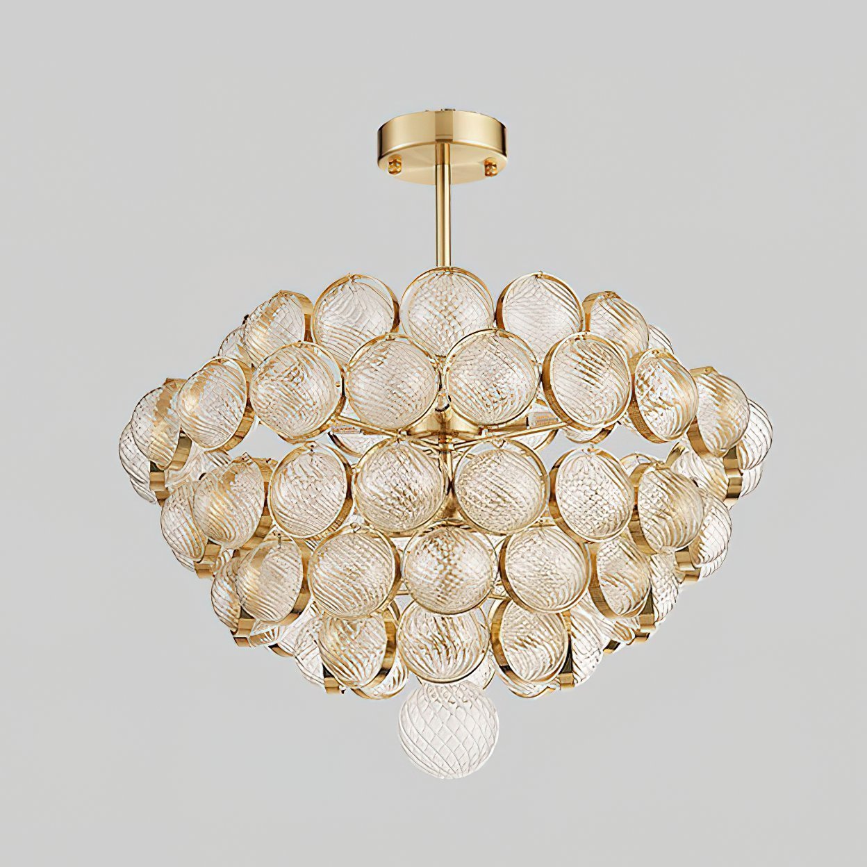 luxury-modern-glass-sphere-chandelier-with-spiral-ribbed-texture-and-satin-gold-finish