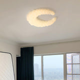 Modern Avir Moon Style LED Ceiling Lamp with Integrated Warm and Cool Light
