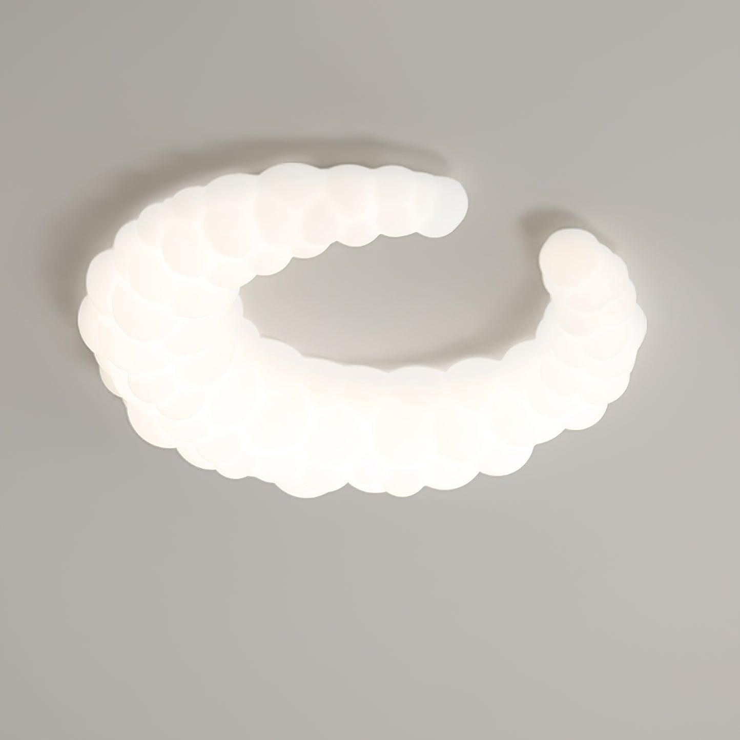 Modern Avir Moon Style LED Ceiling Lamp with Integrated Warm and Cool Light
