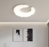 Modern Avir Moon Style LED Ceiling Lamp with Integrated Warm and Cool Light