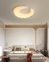 Modern Avir Moon Style LED Ceiling Lamp with Integrated Warm and Cool Light
