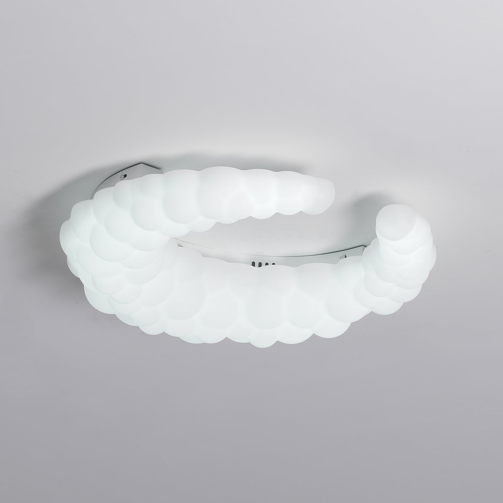 Modern Avir Moon Style LED Ceiling Lamp with Integrated Warm and Cool Light