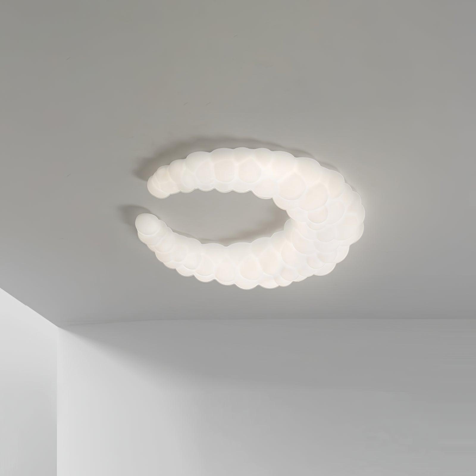 Modern Avir Moon Style LED Ceiling Lamp with Integrated Warm and Cool Light