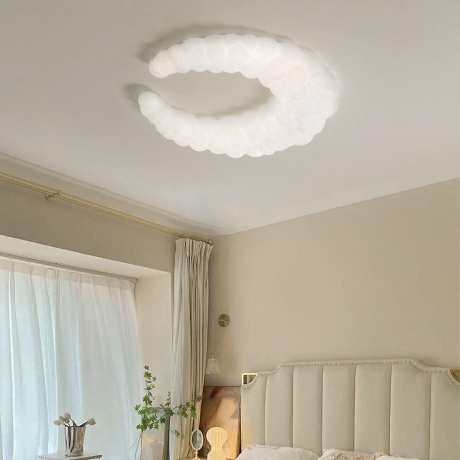 Modern Avir Moon Style LED Ceiling Lamp with Integrated Warm and Cool Light