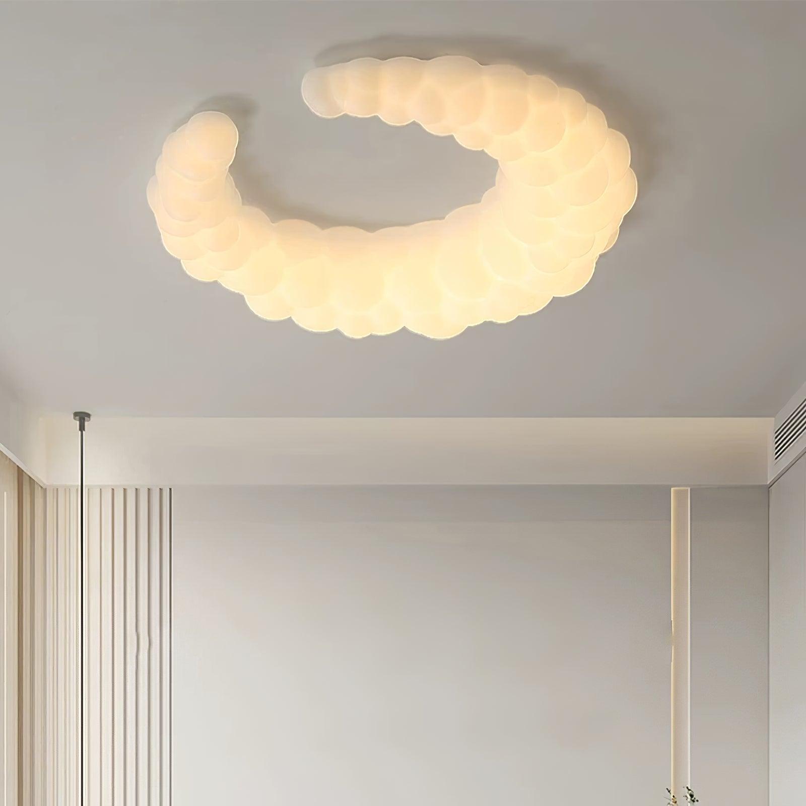 Modern Avir Moon Style LED Ceiling Lamp with Integrated Warm and Cool Light