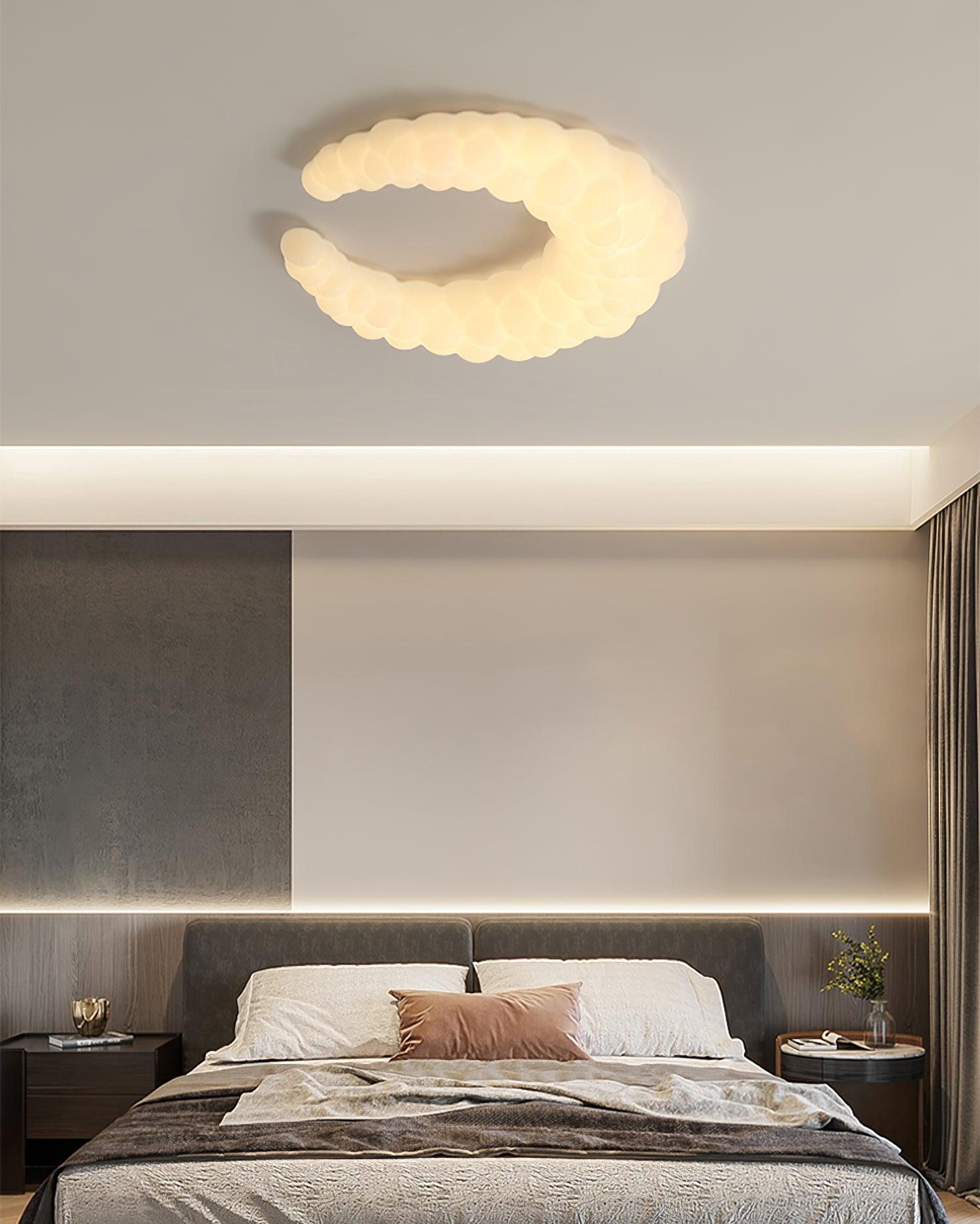 Modern Avir Moon Style LED Ceiling Lamp with Integrated Warm and Cool Light