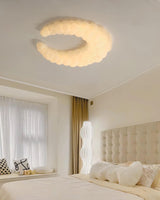 Modern Avir Moon Style LED Ceiling Lamp with Integrated Warm and Cool Light