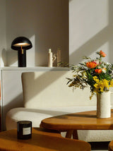 Minimalist Avo LED Table Lamp with Adjustable Tilted Cap and Rotating Cylinder