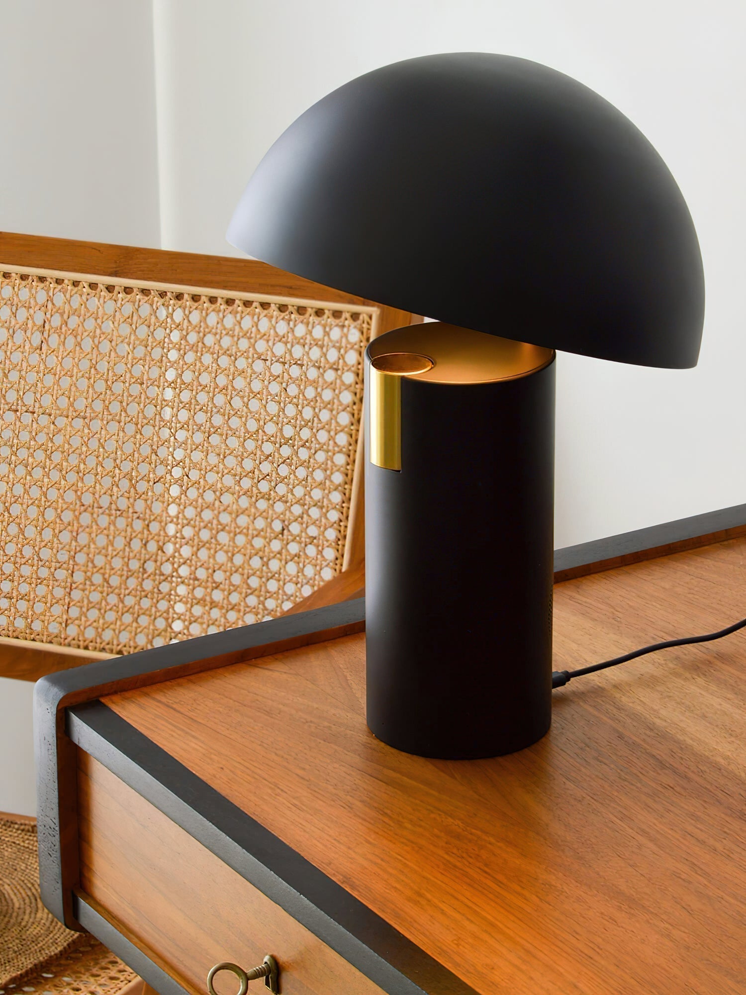 Minimalist Avo LED Table Lamp with Adjustable Tilted Cap and Rotating Cylinder