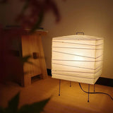 Ayla Cube Rice Paper Table Lamp Minimalist Japanese Style Desk Light for Bedroom