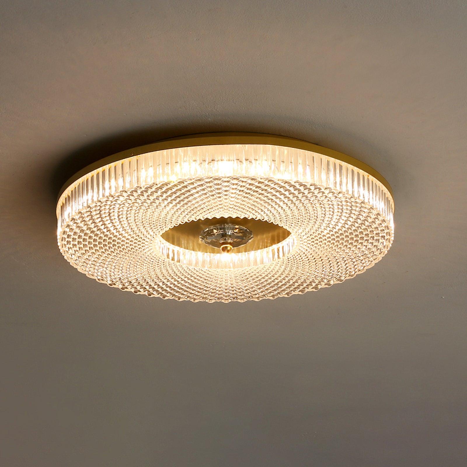 Ayla Round LED Flush Mount Ceiling Light Modern Low Profile Metal and Acrylic Fixture for Bedroom Hallway