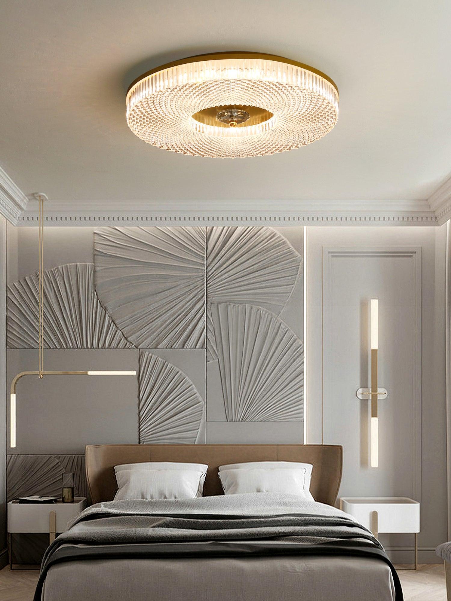 Ayla Round LED Flush Mount Ceiling Light Modern Low Profile Metal and Acrylic Fixture for Bedroom Hallway