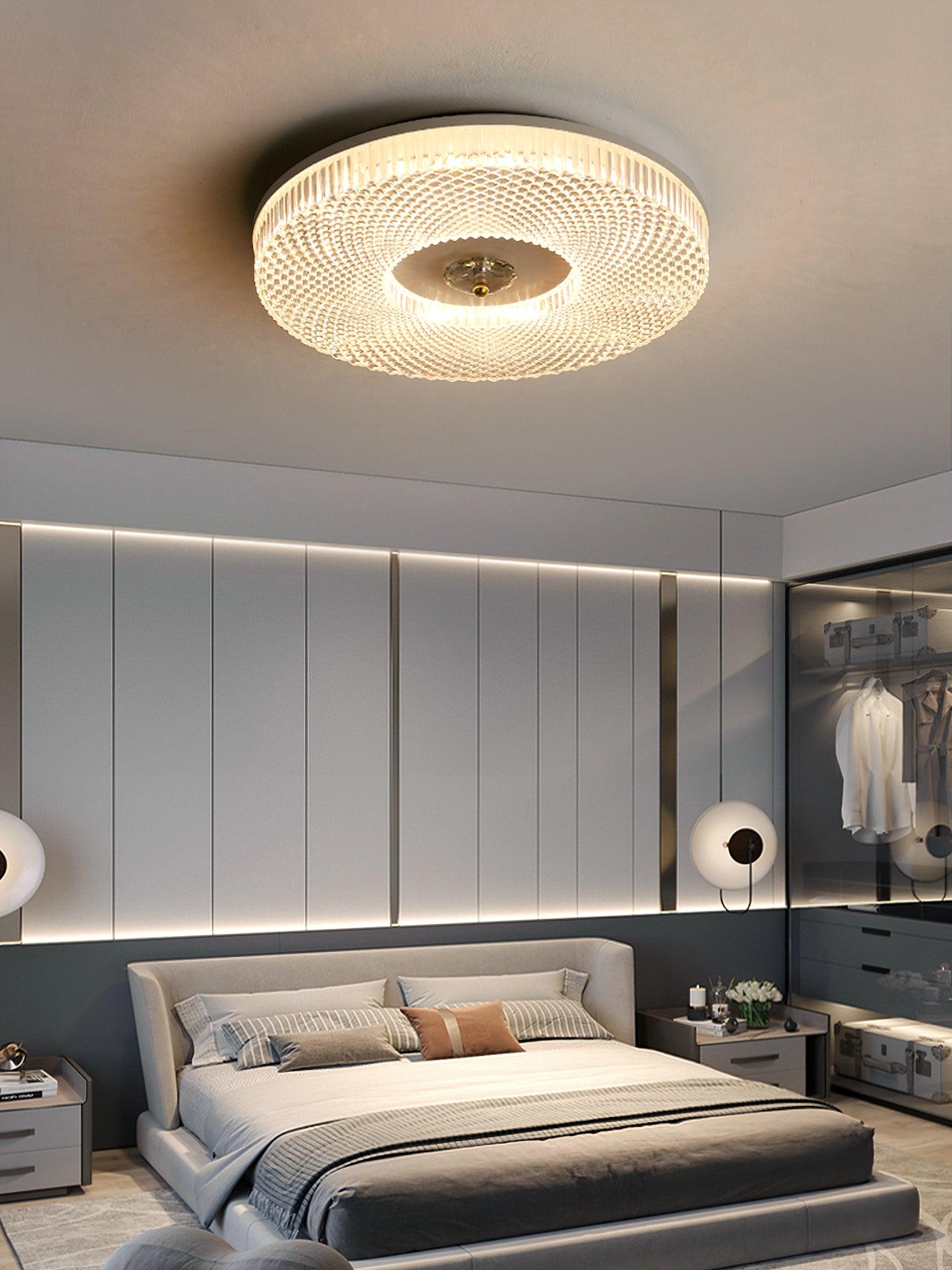Ayla Round LED Flush Mount Ceiling Light Modern Low Profile Metal and Acrylic Fixture for Bedroom Hallway