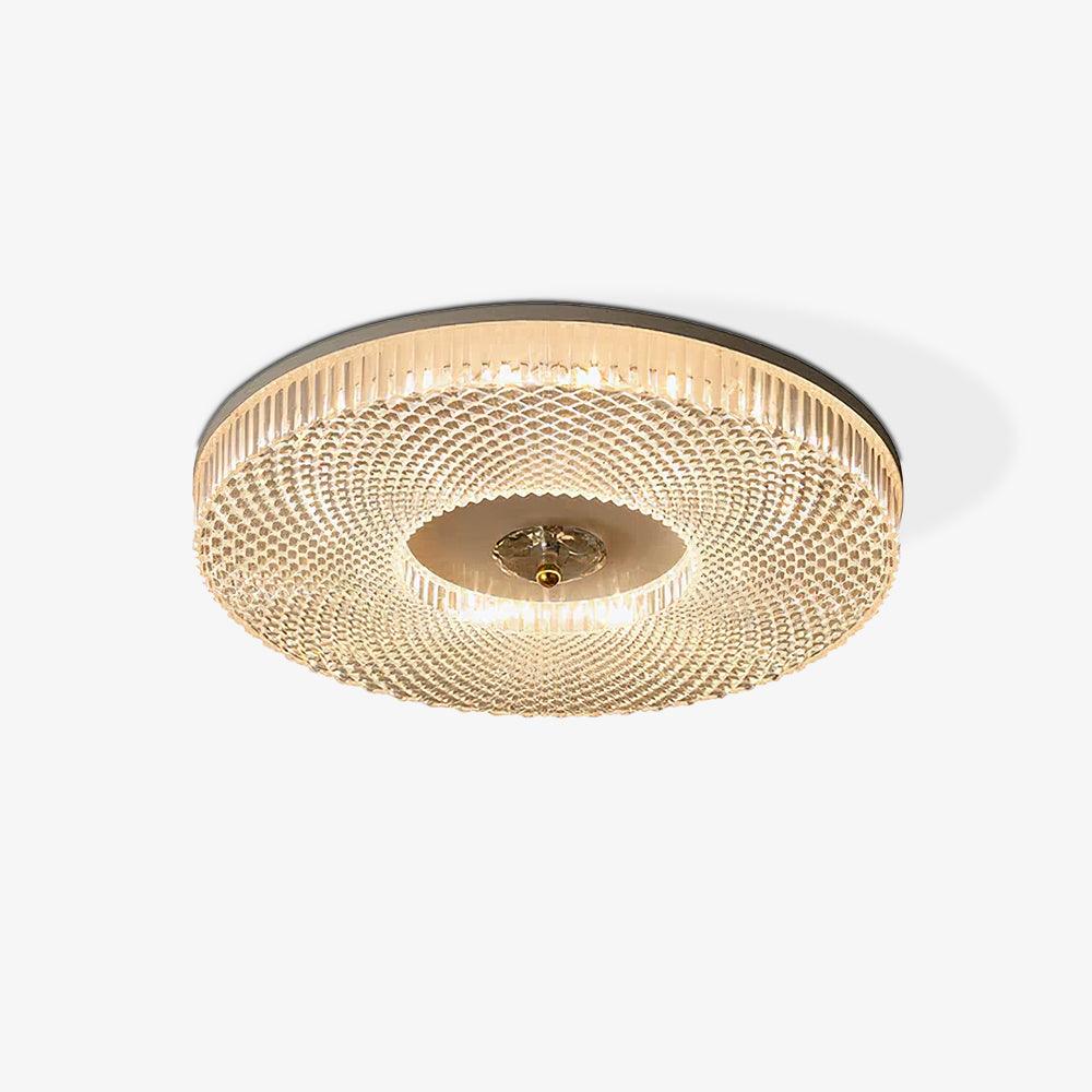 Ayla Round LED Flush Mount Ceiling Light Modern Low Profile Metal and Acrylic Fixture for Bedroom Hallway