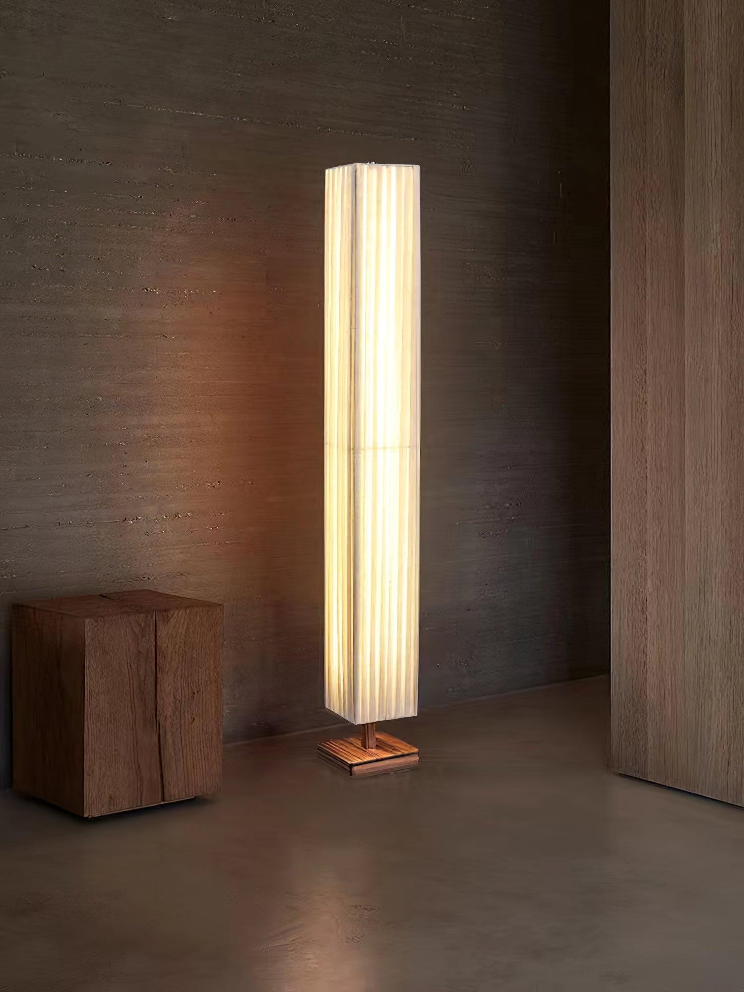 elegant-minimalist-fabric-cylinder-standing-lamp-with-natural-wood-base