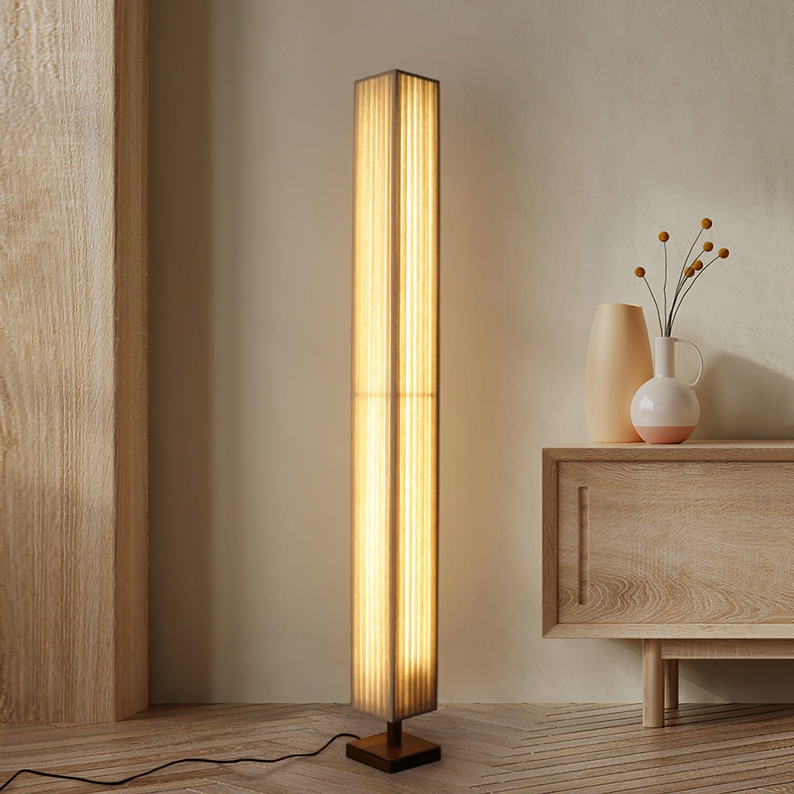 elegant-minimalist-fabric-cylinder-standing-lamp-with-natural-wood-base