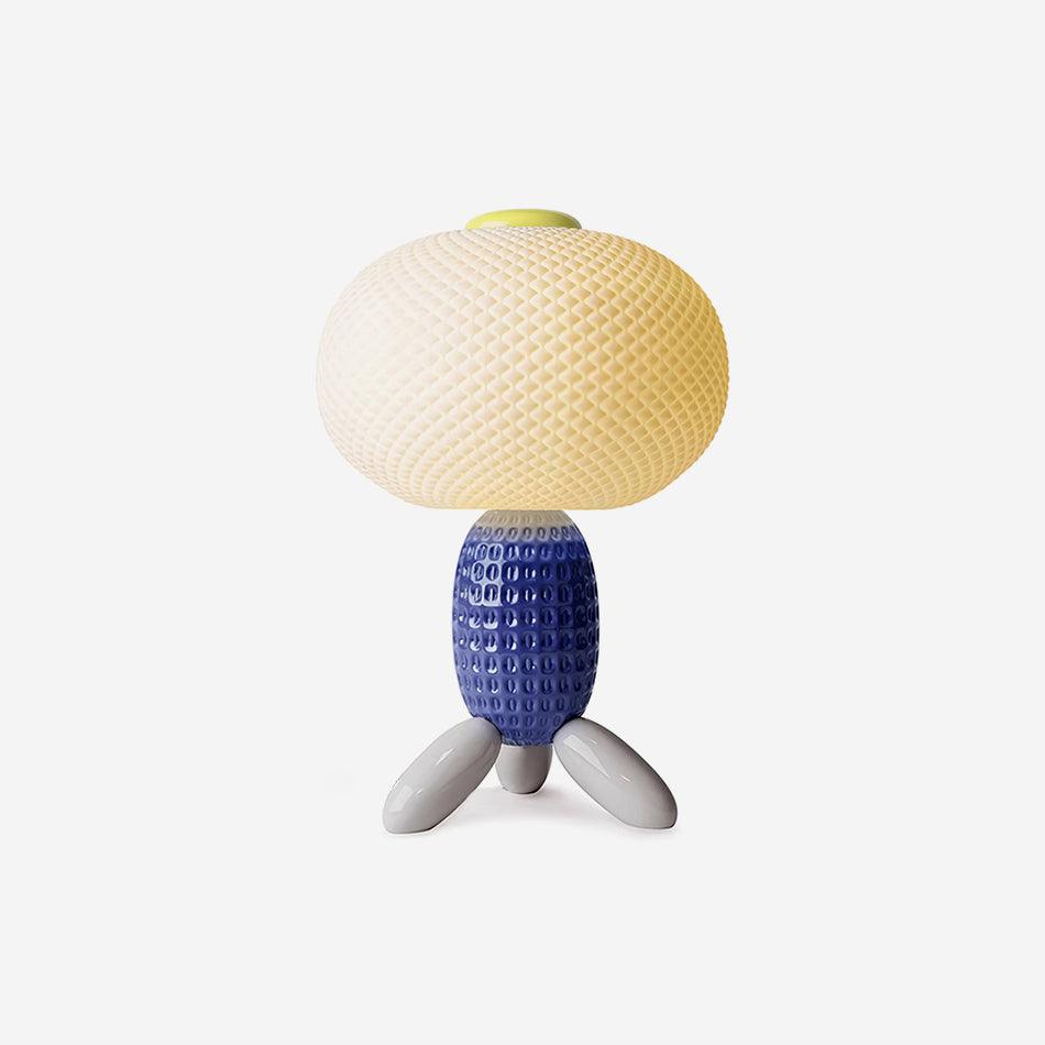 Modern Glass Balloon Table Lamp Sculptural Integrated LED Bedside Lighting for Contemporary Home Decor